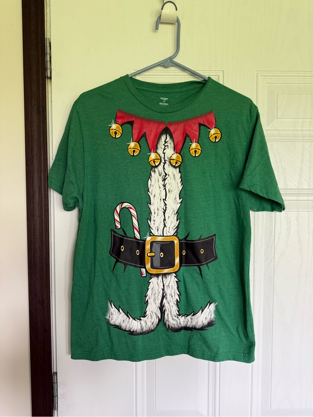 2 for $10 sale: Green holiday time Elf Christmas T-Shirt - M